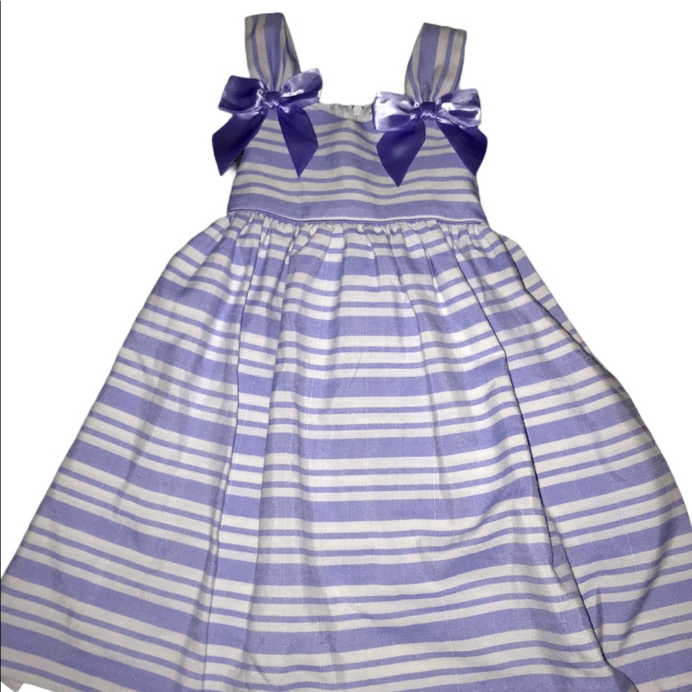 Bonnie Jean Girls Blue And White Dress Size 4T